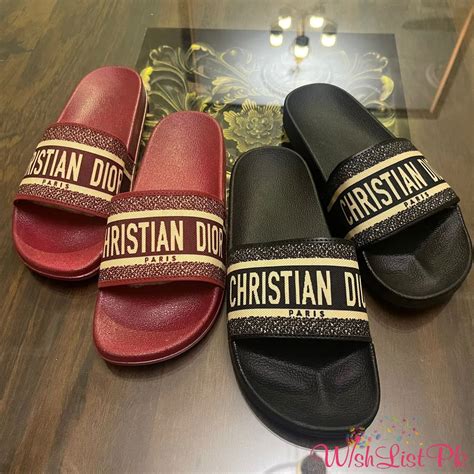 red dior slides|christian Dior slides for sale.